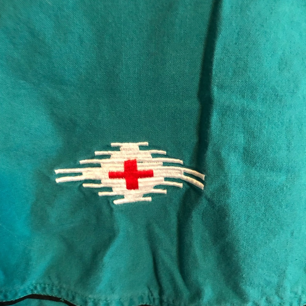 Vintage Western Turqoise Aztec Embroidered KZK Button Shirt Women Sz Medium - Picture 8 of 8